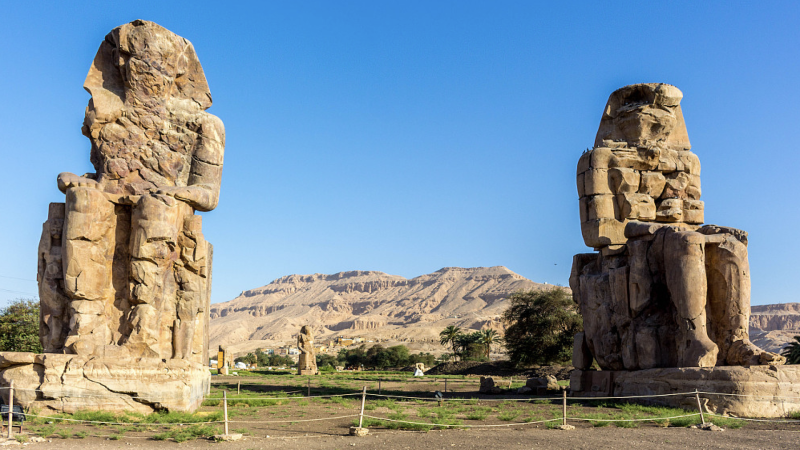 Colossi of Memnon statues in Luxor, part of 7-Day Best Egypt Tours & Trips